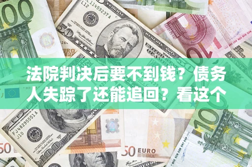 武汉法院判决后要不到钱？债务人失踪了还能追回？看这个方法！