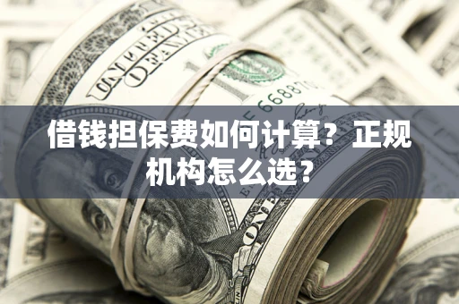 武汉借钱担保费如何计算？正规机构怎么选？