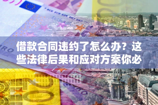 武汉借款合同违约了怎么办？这些法律后果和应对方案你必须知道