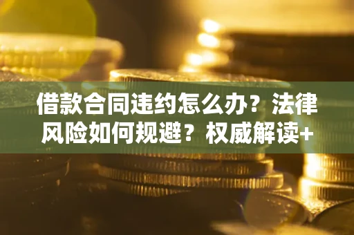 武汉借款合同违约怎么办？法律风险如何规避？权威解读+实用指南