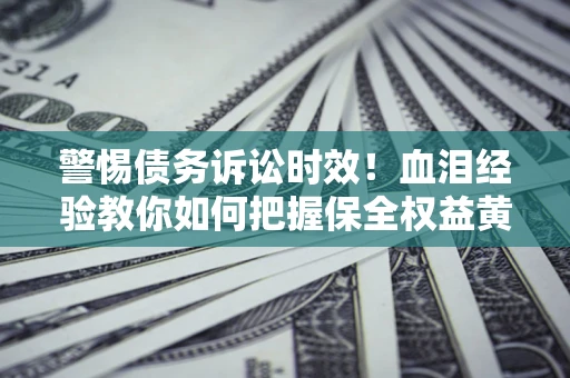 武汉警惕债务诉讼时效！血泪经验教你如何把握保全权益黄金期