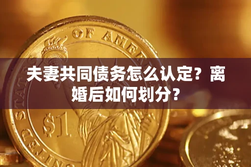 武汉夫妻共同债务怎么认定？离婚后如何划分？